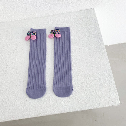 Bowknot Girls Straight Socks