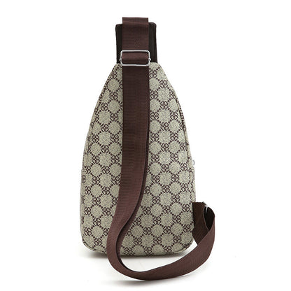 New Contrast Color PU Soft Leather Casual Chest Bag Men And Women Crossbody Tide Travel Fashion Small Backpack