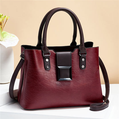 Women Shoulder Bag Big Buckle Handbag