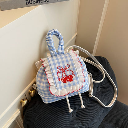 Sweet Lace Mini Checkered ladies Backpack