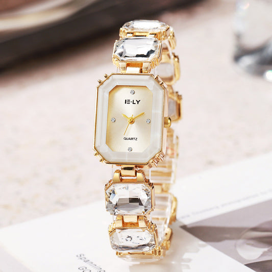 Colorful Niche High-grade Steel Belt Square Watch