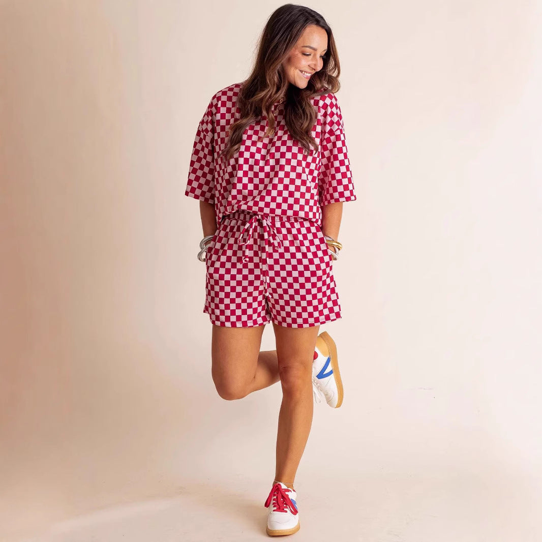 New Comfort Loose Leisure Suit Women's Short-sleeved Shirt And Shorts Two-piece Set