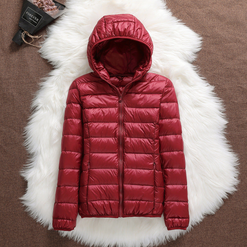 Women's Hooded Short Slim-fit Lightweight Jacket