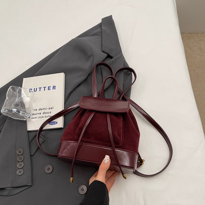 Autumn Winter Retro Suede Women's Backpack