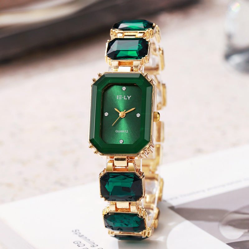 Colorful Niche High-grade Steel Belt Square Watch