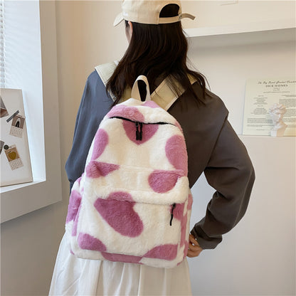 Furry Scarf Backpack