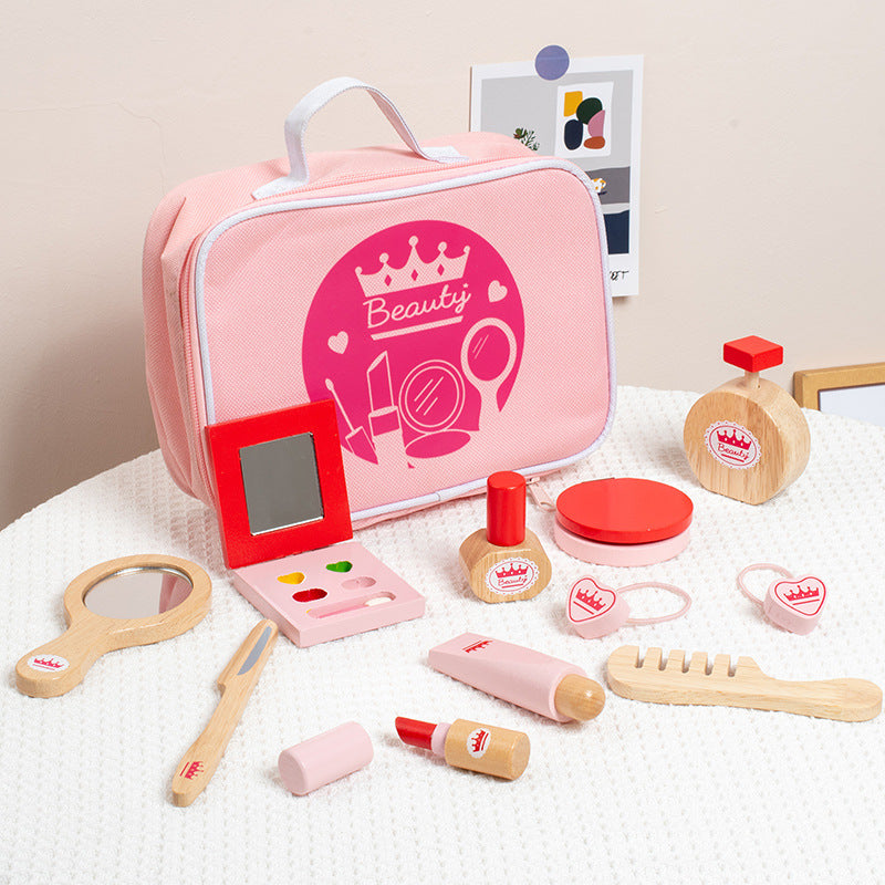 木製の女の子用おままごとおもちゃパッケージ