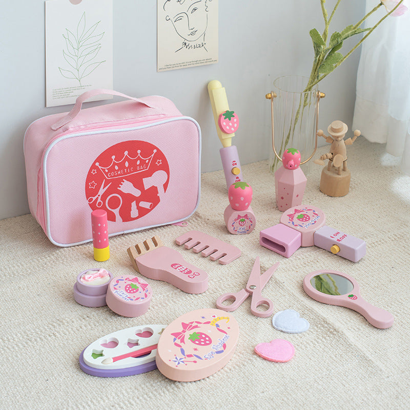 木製の女の子用おままごとおもちゃパッケージ