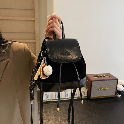 Autumn Winter Retro Suede Women's Backpack