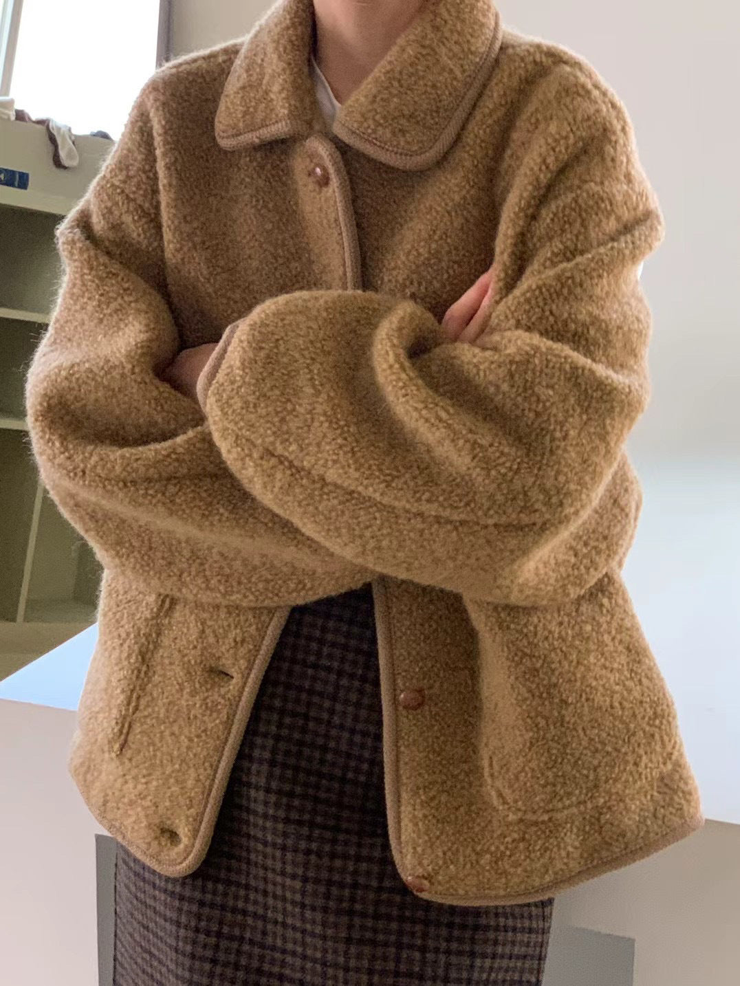 女性のためのかわいいファッション冬コート
