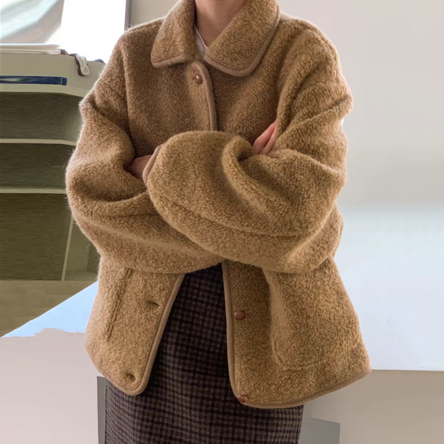 女性のためのかわいいファッション冬コート