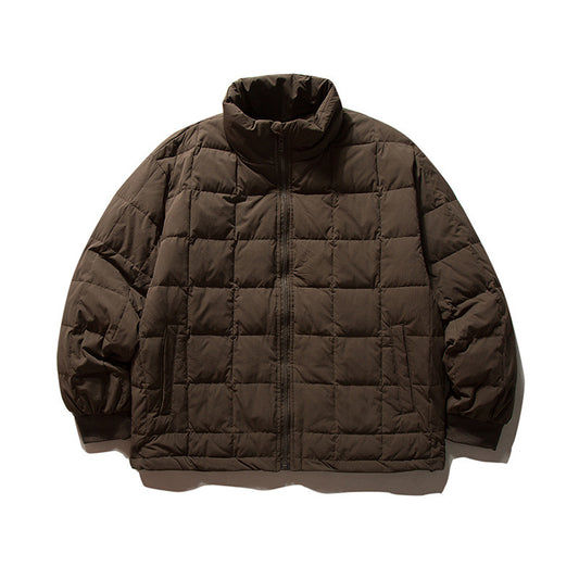 Stand Collar Solid Color Women Down Jacket