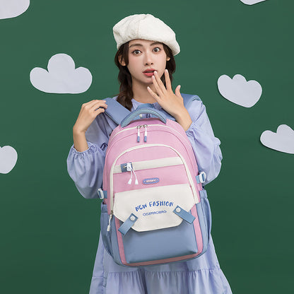 New Student Schoolbag Colorful Contrast