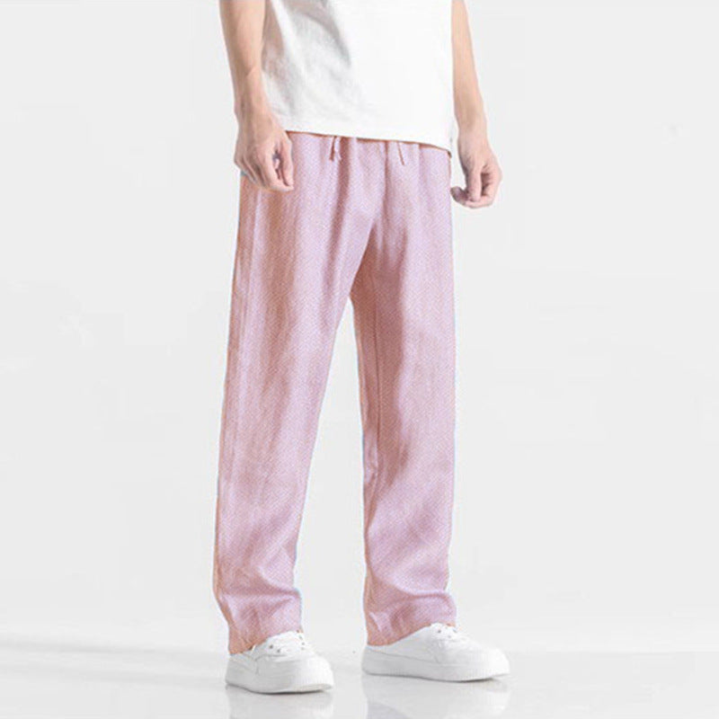 Casual Pants Men's Ultra-thin Baggy Straight Trousers