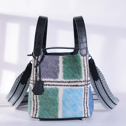 Cowhide Portable Women's Bag with Adjustable Shoulder Strap