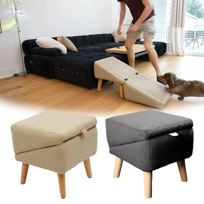 Simple Solid Color Pet Pedal Split Footstool