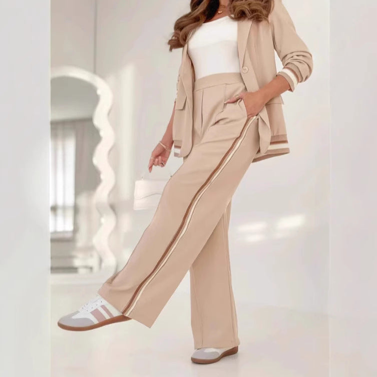 Fashion Rib 2-teiliger Damenanzug