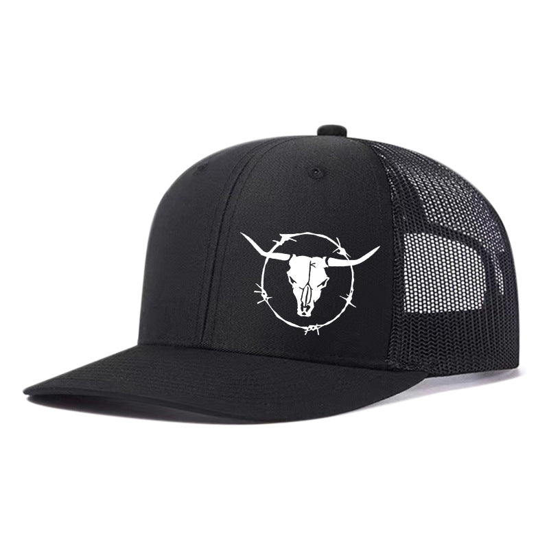 Outdoor Sports Cow Head Printed Cap