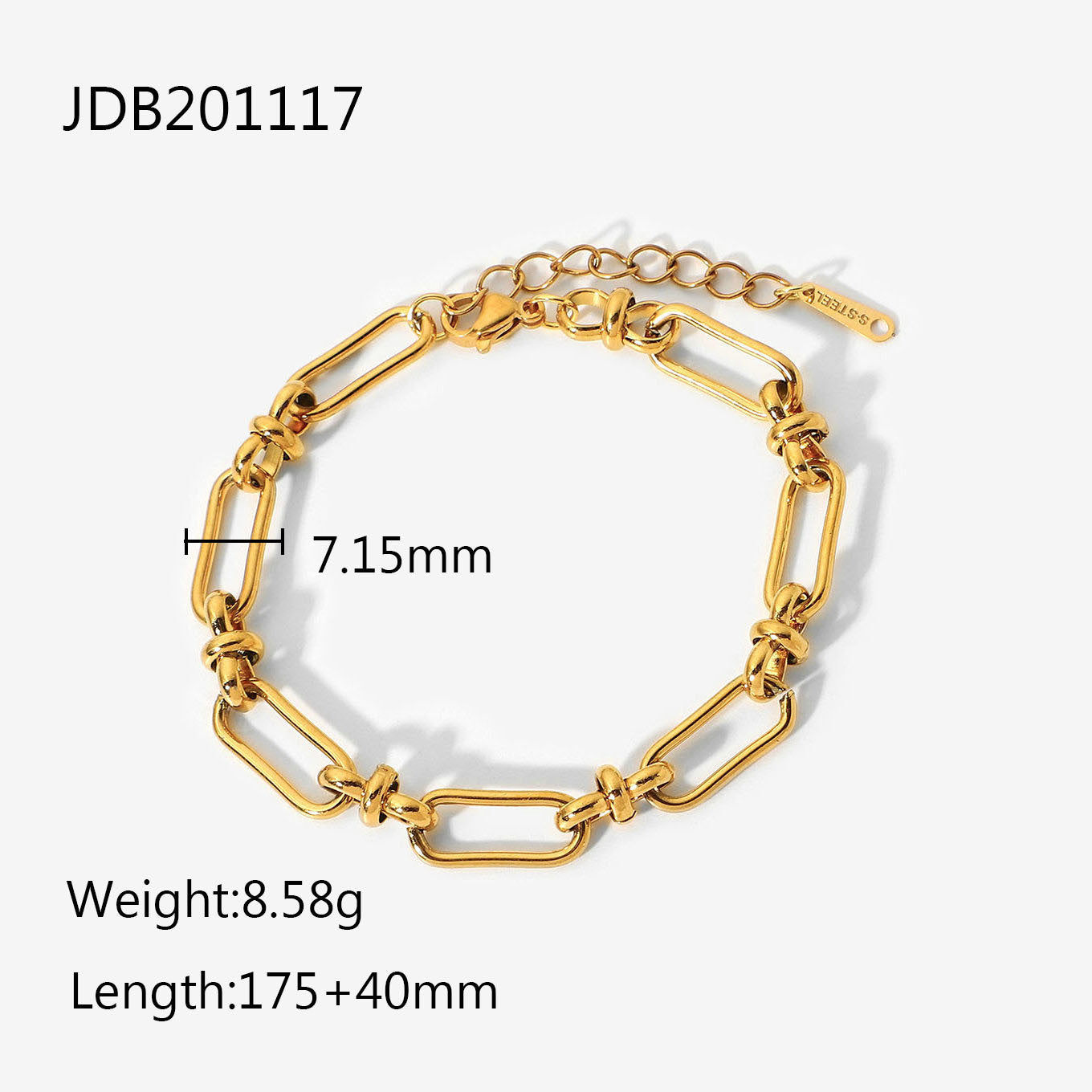 クラシックオープン18Kプレーンブレスレット