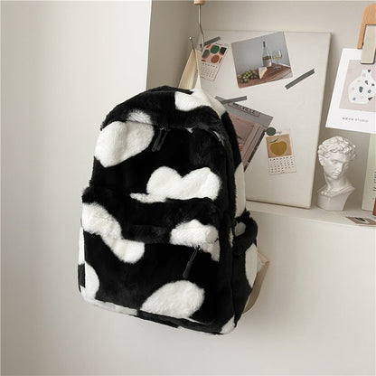 Furry Scarf Backpack