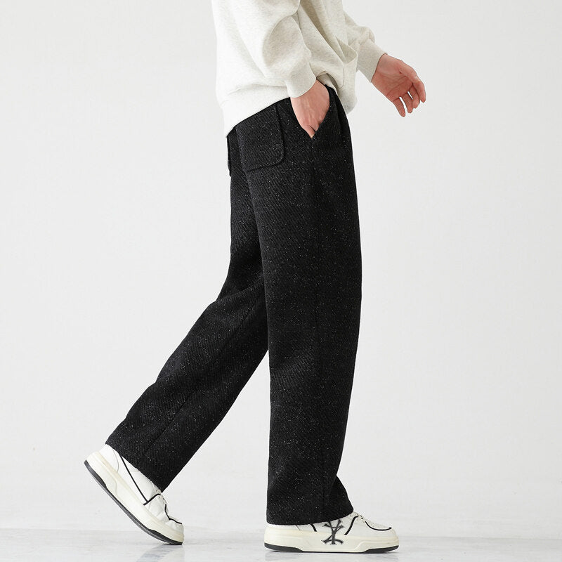 Chenille Slanted Stripe Casual Pants