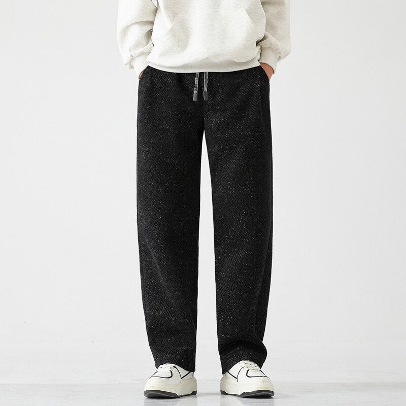 Chenille Slanted Stripe Casual Pants
