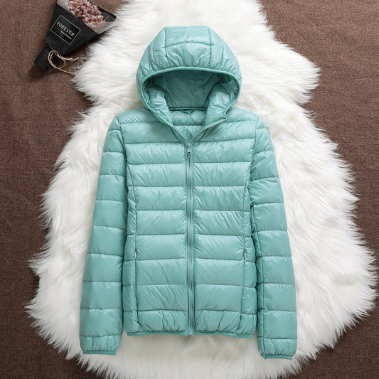 Women's Hooded Short Slim-fit Lightweight Jacket