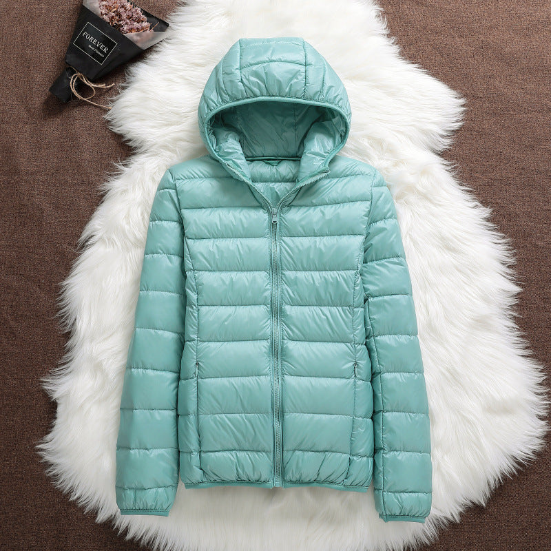 Women's Hooded Short Slim-fit Lightweight Jacket
