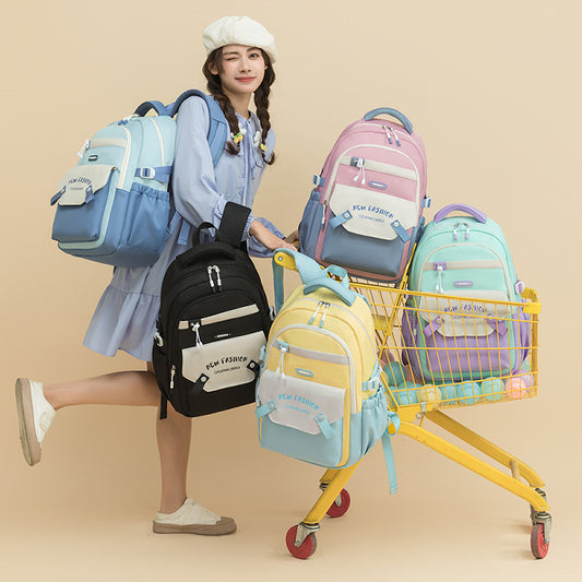 New Student Schoolbag Colorful Contrast
