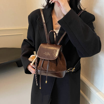 Autumn Winter Retro Suede Women's Backpack