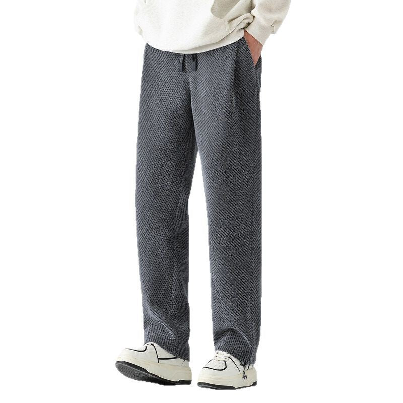 Chenille Slanted Stripe Casual Pants