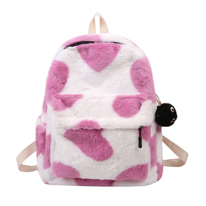 Furry Scarf Backpack