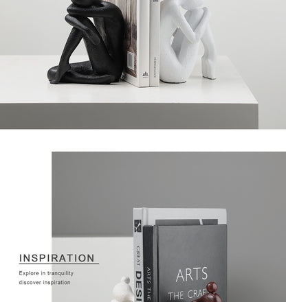 Nordic Luxury Character Bookend Decoration Model Creative & Soft