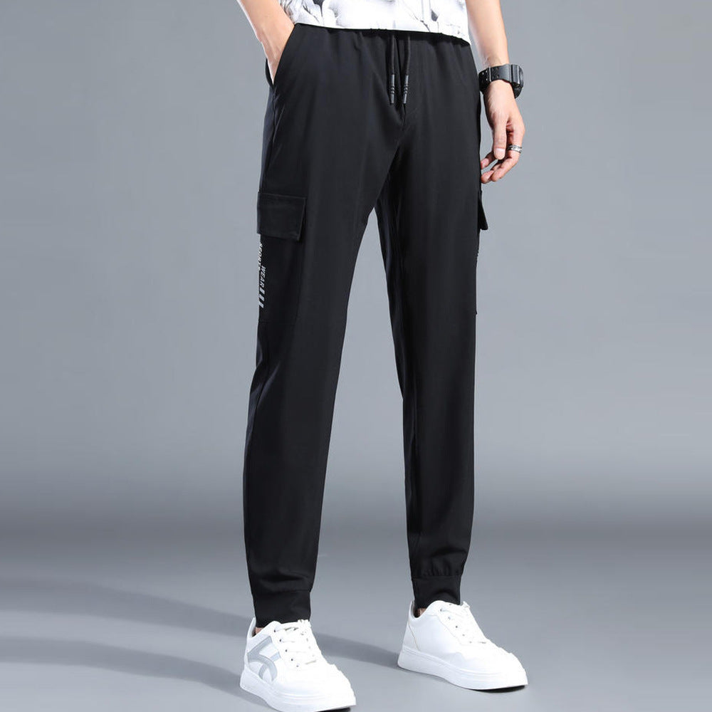 Plus Size Cropped Wear-resistant Breathable Men's Casual Pants