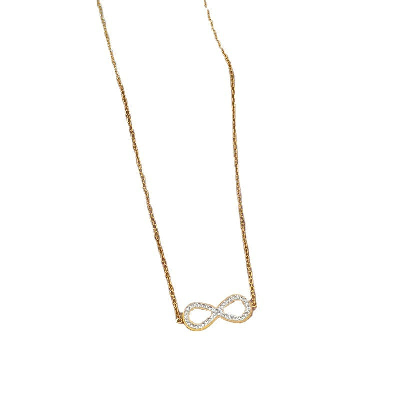リボン結びの目がミニマリストなストーブの本物の金ネックレス（女性用）