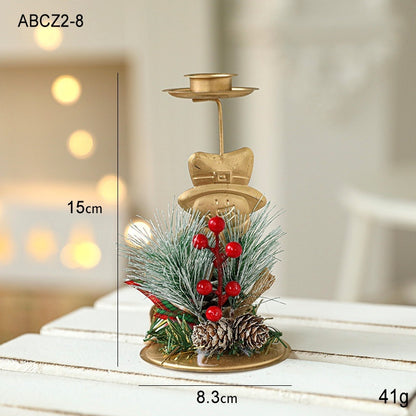 Christmas Golden Wrought Iron Candle Holding sticks