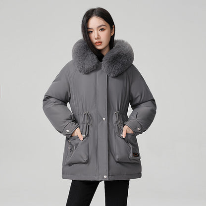 Hooded Padded Cotton Coat Women