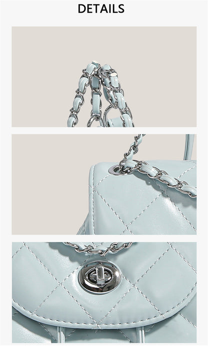 Special-interest Design Backpack Women's Rhombus Plaid