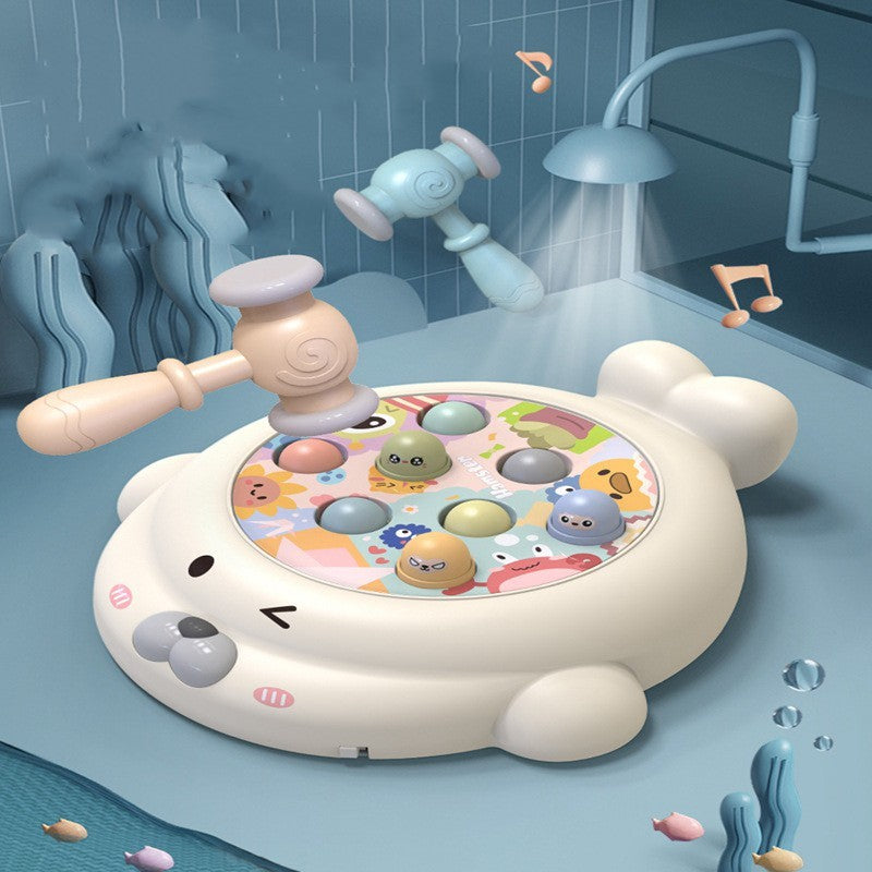 子供用パズルミュージックランプ電気地面マウスおもちゃ