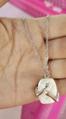 Unique Square Baroque Hug Necklace