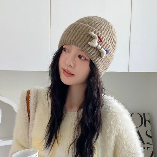 Cute Dog Knitted  Fashionable Beanie Hat