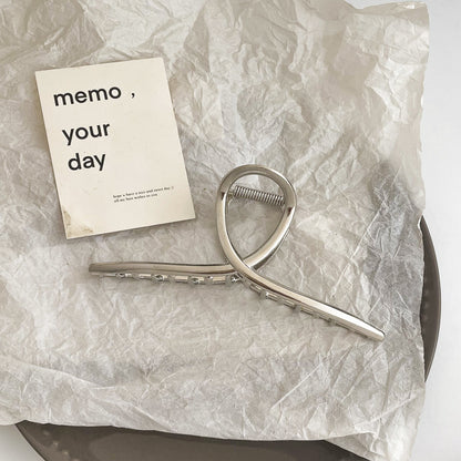 Silver Metal Barrettes Updo Hair Claw