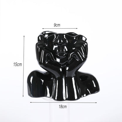 Home Decor Ceramic sculpture Crafts Flower Vase