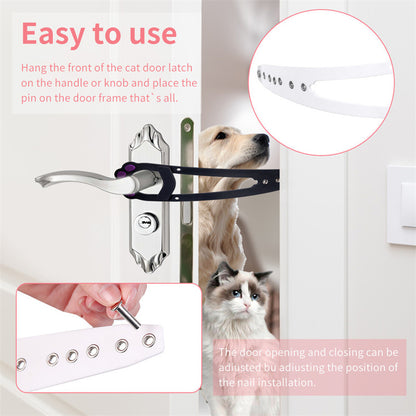 Pet Cat Door Holder Latch Prevents Dogs From Entering
