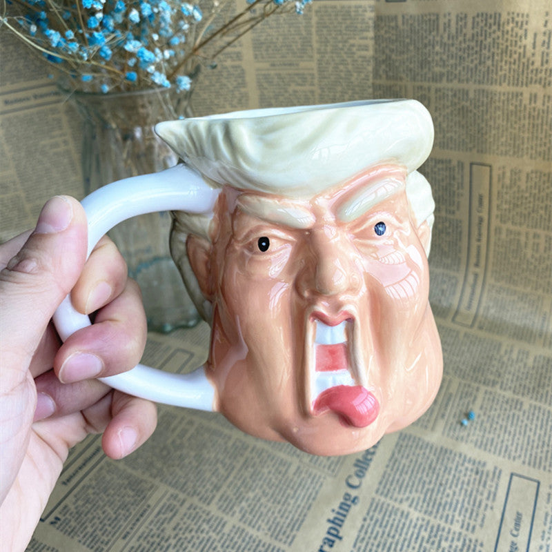 Funny Trump Face Sculpture Mug