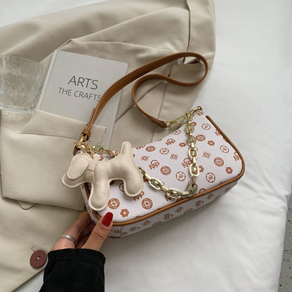 Contracted Small Bag Female Autumn Tide Pearl Chain