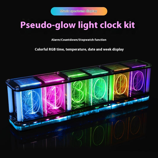 Nixie Tube RGB Lamp Music Spectrum  Creative Decoration Digital Clock