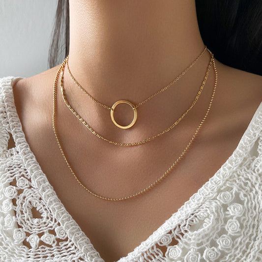 Circle Clavicle Chain Women Necklace