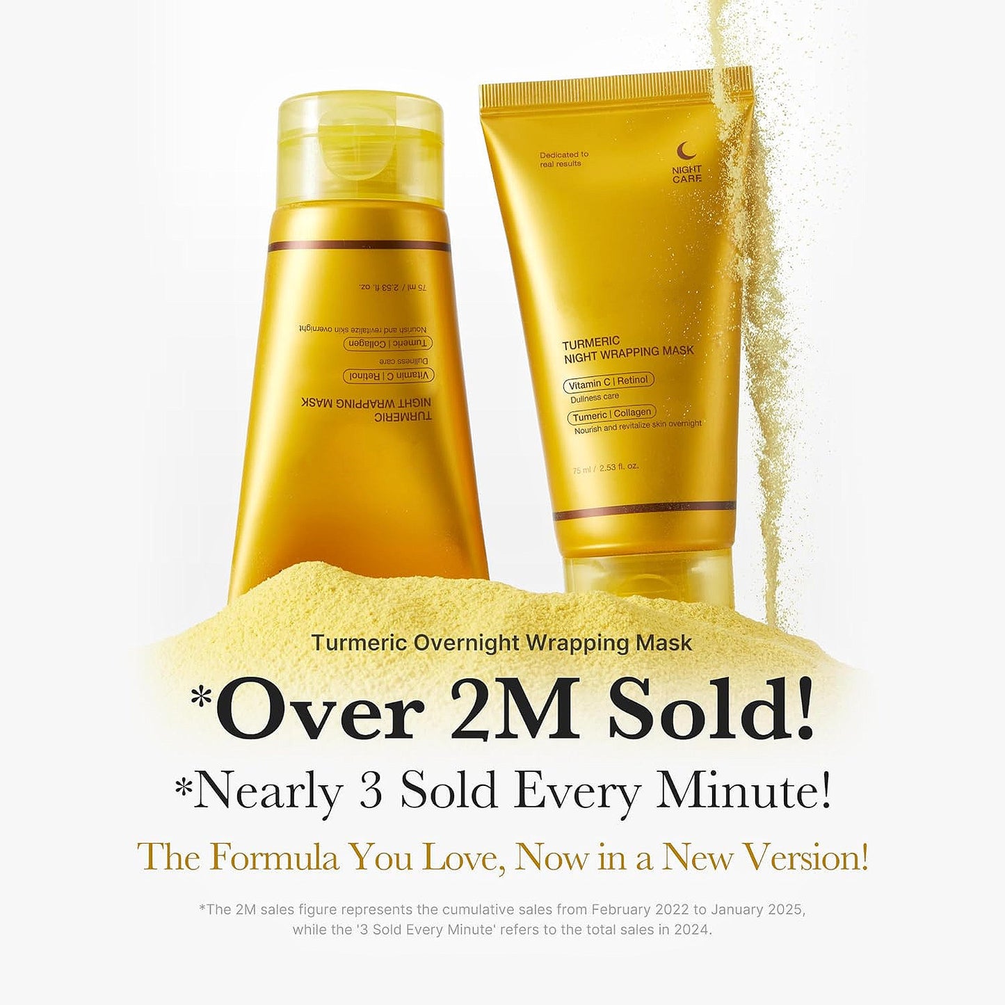 Turmeric Collagen Hydrating And Moisturizing Tearing Mask.