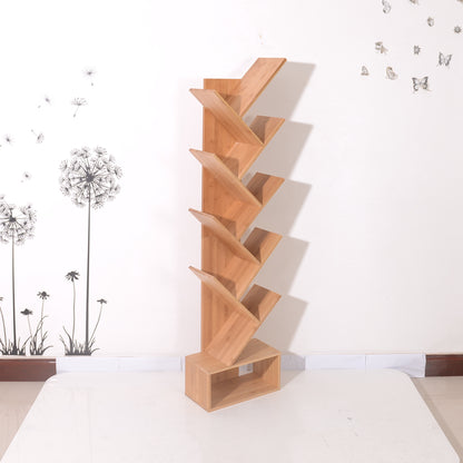 Bookrack Bamboo New Five-layer Branch Bookshelf-natural Color